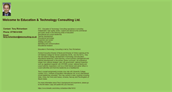 Desktop Screenshot of etconsulting.co.uk